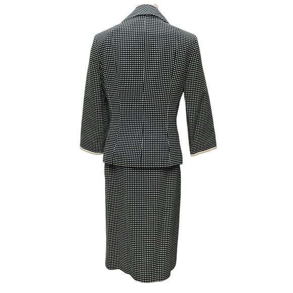Le Suit Polka Dot Skirt Suit Black White Professional Business Set Size 8 Office - Picture 5 of 16